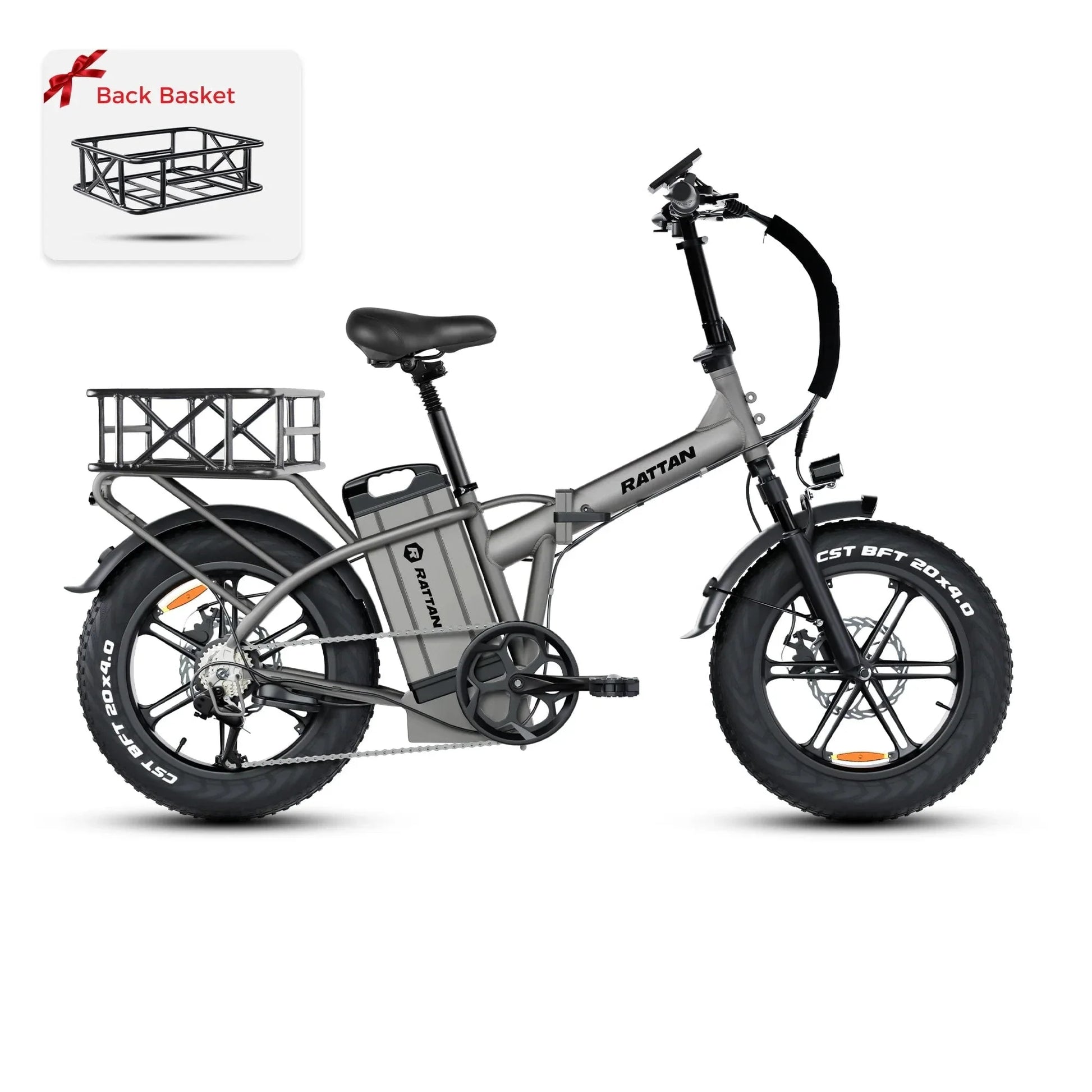 Rattan LM ULTRA 1000W 48V 40.5Ah Brushless Gear Hub Motor Full Suspension Fat Tire 4.0 Foldable 2-Seater Electric Bike with Hydraulic Brakes and Max Range of 120 Miles! - Financing Available! - Coming May 2026