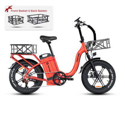 Rattan LF ULTRA 1000W 48V 40.5Ah Brushless Gear Hub Motor Full Suspension Fat Tire 4.0 Foldable 2-Seater Step-Through Electric Bike with Hydraulic Brakes and Max Range of 120 Miles! - 100% Financing Available! - Coming May 2026