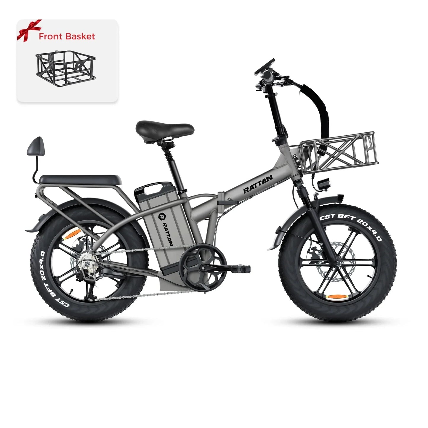 Rattan LM ULTRA 1000W 48V 40.5Ah Brushless Gear Hub Motor Full Suspension Fat Tire 4.0 Foldable 2-Seater Electric Bike with Hydraulic Brakes and Max Range of 120 Miles! - Financing Available! - Coming May 2026