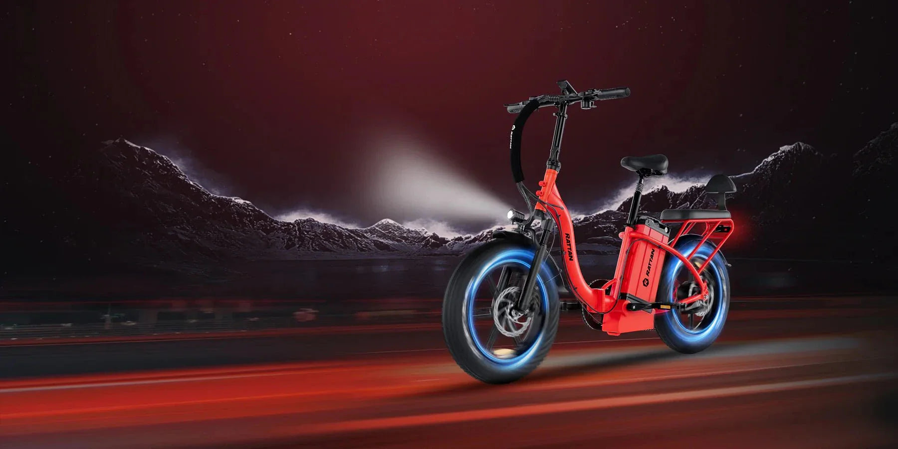 Rattan LF ULTRA 1000W 48V 40.5Ah Brushless Gear Hub Motor Full Suspension Fat Tire 4.0 Foldable 2-Seater Step-Through Electric Bike with Hydraulic Brakes and Max Range of 120 Miles! - 100% Financing Available! - Coming May 2026