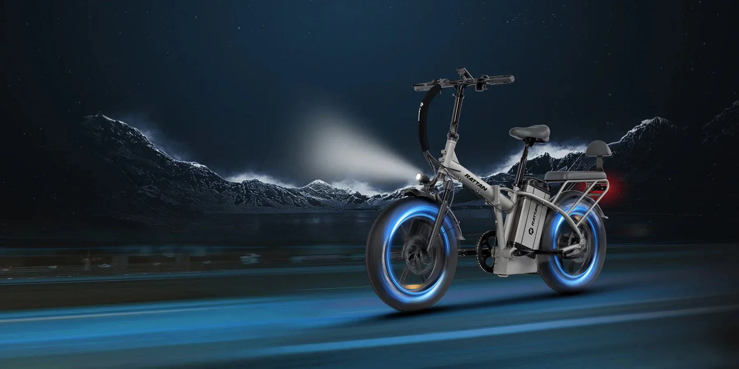 Rattan LM ULTRA 1000W 48V 40.5Ah Brushless Gear Hub Motor Full Suspension Fat Tire 4.0 Foldable 2-Seater Electric Bike with Hydraulic Brakes and Max Range of 120 Miles! - Financing Available! - Coming May 2026