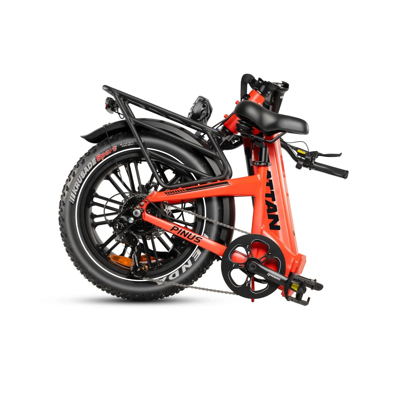 Rattan Pinus 20" * 4" Fat tire eBike, LCD Display with App control, 1200w (peak) motor, Class-3 speed(Top Speed 28mph), 48V 960Wh Battery and a step-through frame.