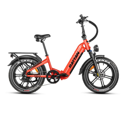 Rattan Pinus 20" * 4" Fat tire eBike, LCD Display with App control, 1200w (peak) motor, Class-3 speed(Top Speed 28mph), 48V 960Wh Battery and a step-through frame.