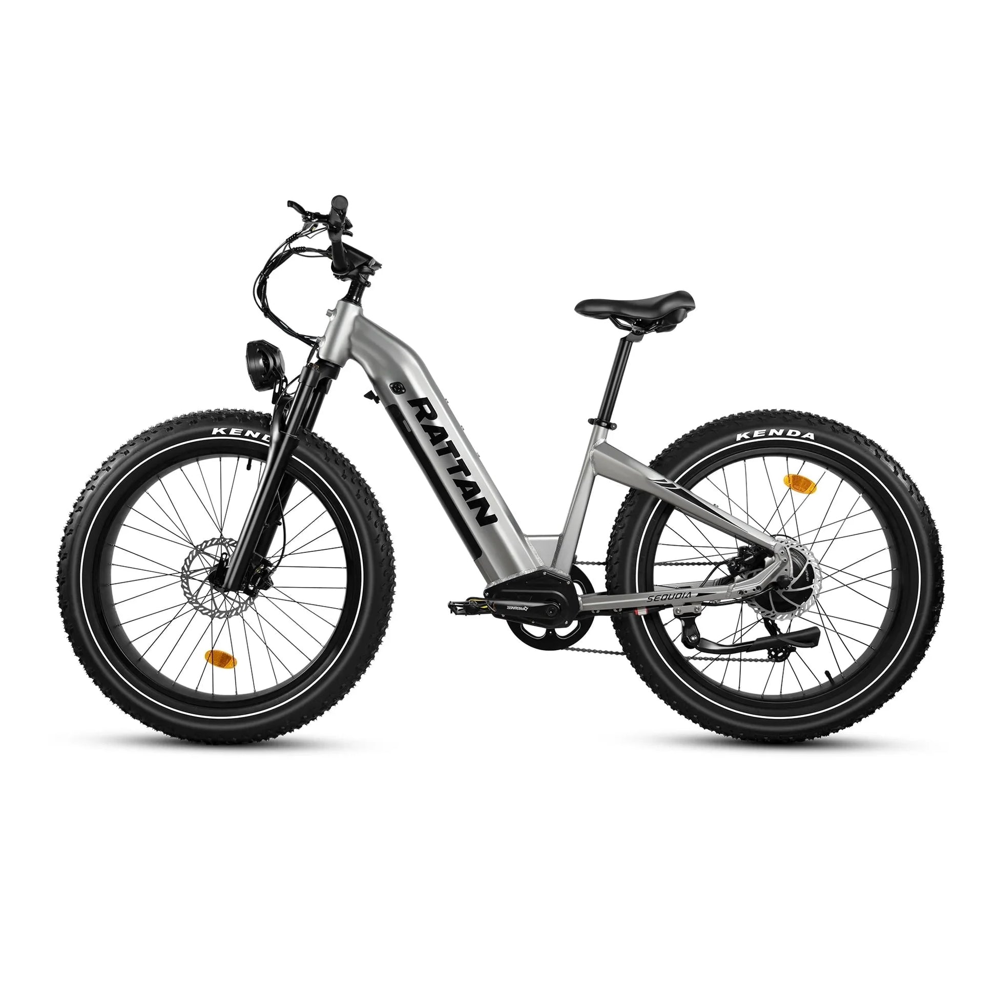 Rattan Sequoia 26" Fat tire eBike for adults, LCD Display with App control, 1500w (peak) motor, Class-3 speed(Top Speed 28mph), 48V 960Wh Battery and step-through frame.