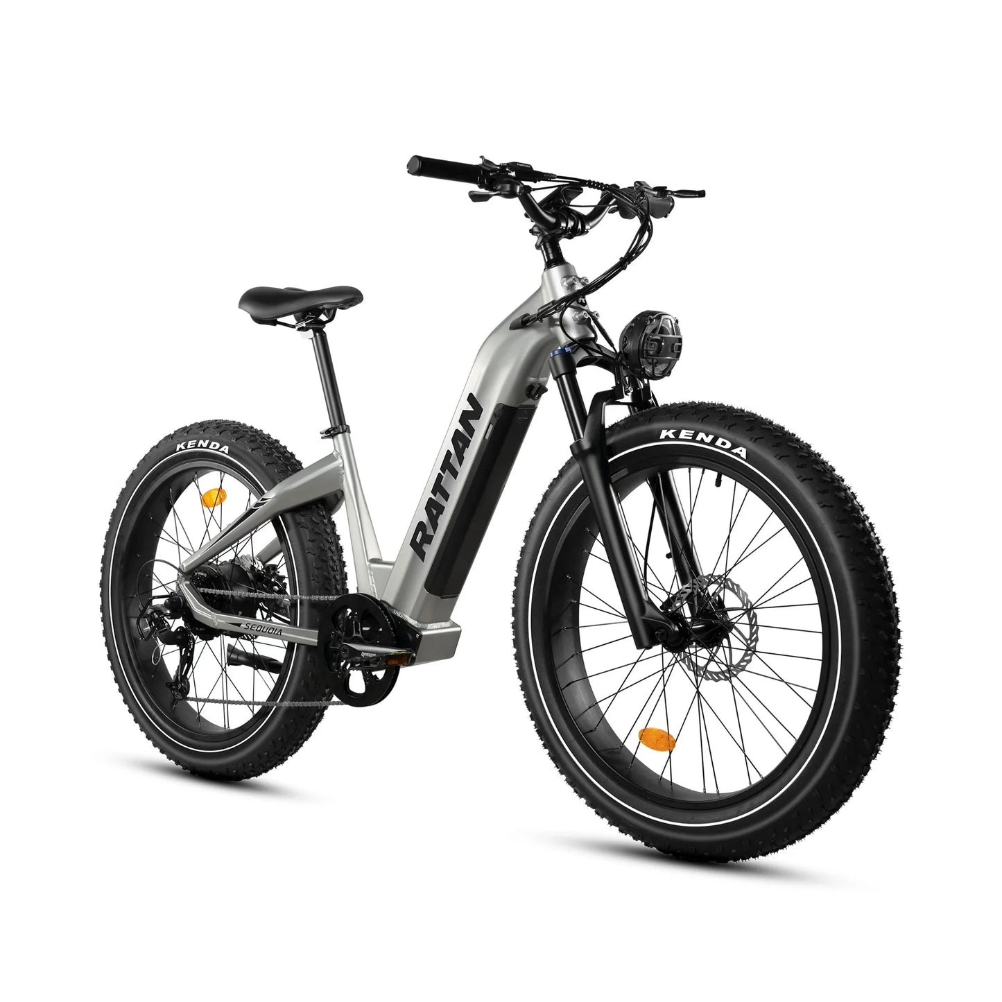 Rattan Sequoia 26" Fat tire eBike for adults, LCD Display with App control, 1500w (peak) motor, Class-3 speed(Top Speed 28mph), 48V 960Wh Battery and step-through frame.