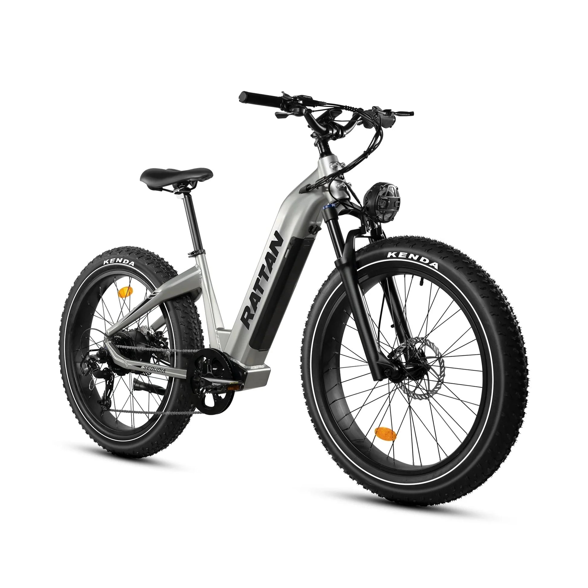 Rattan Sequoia 26" Fat tire eBike for adults, LCD Display with App control, 1500w (peak) motor, Class-3 speed(Top Speed 28mph), 48V 960Wh Battery and step-through frame.