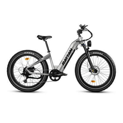 Rattan Sequoia 26" Fat tire eBike for adults, LCD Display with App control, 1500w (peak) motor, Class-3 speed(Top Speed 28mph), 48V 960Wh Battery and step-through frame.