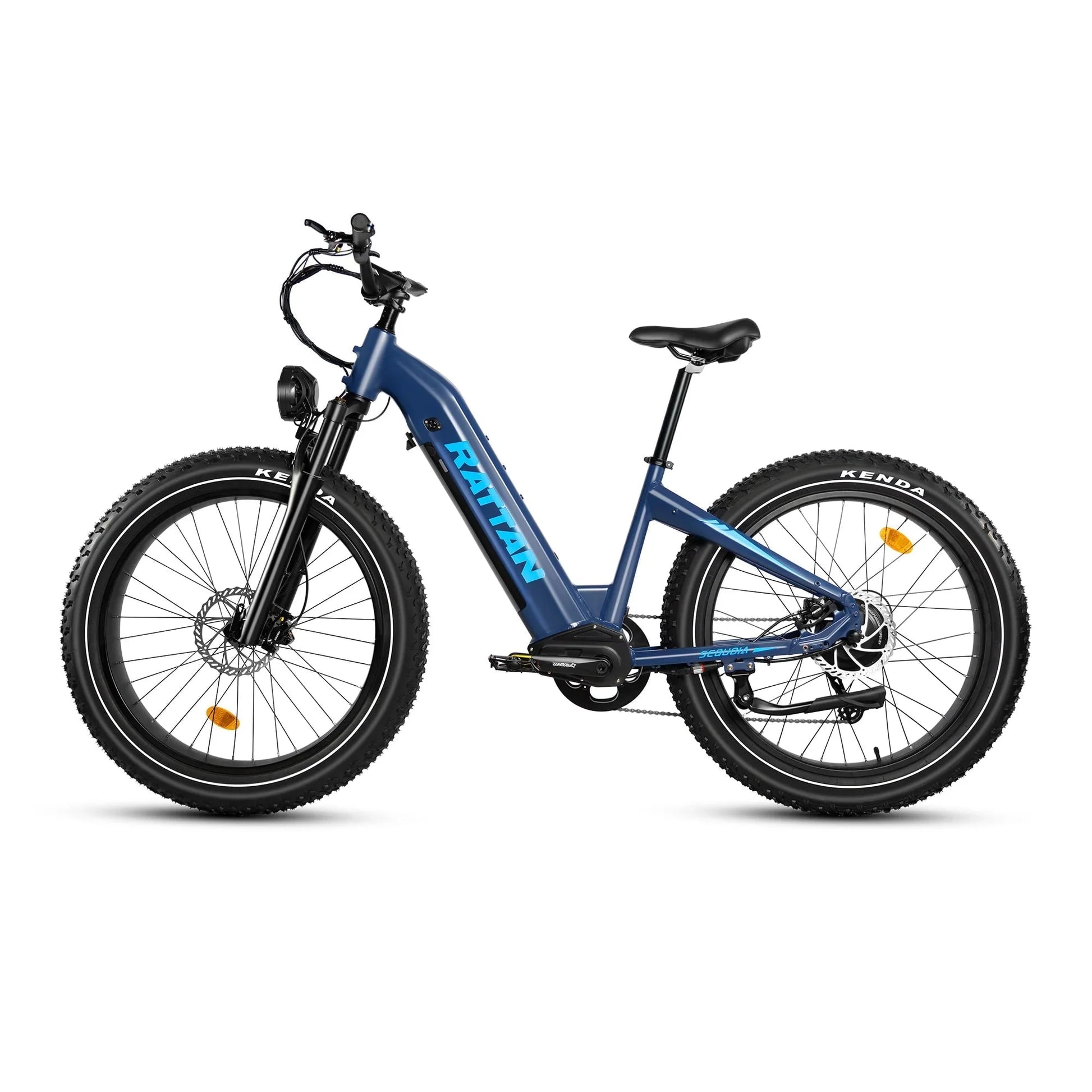 Rattan Sequoia 26" Fat tire eBike for adults, LCD Display with App control, 1500w (peak) motor, Class-3 speed(Top Speed 28mph), 48V 960Wh Battery and step-through frame.