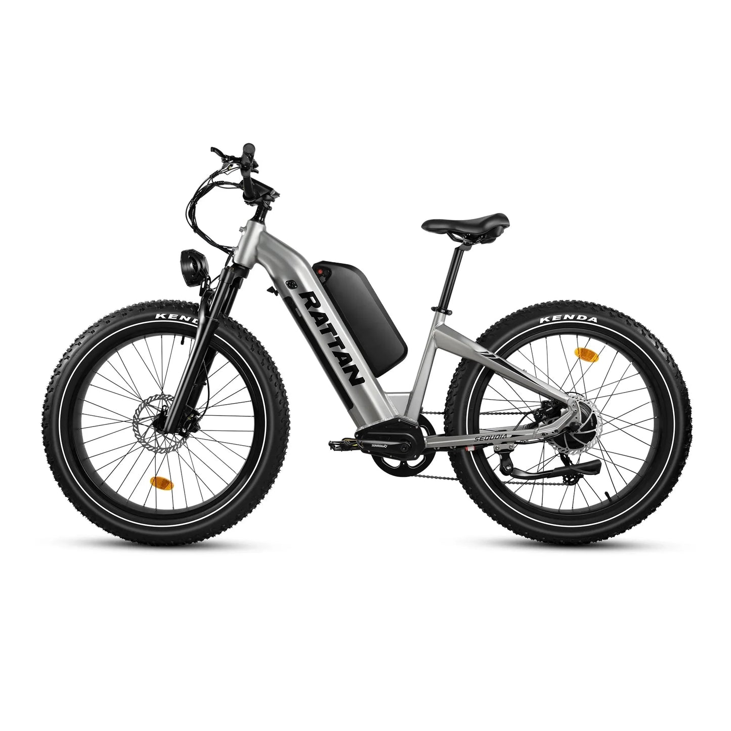Rattan Sequoia 26" Fat tire eBike for adults, LCD Display with App control, 1500w (peak) motor, Class-3 speed(Top Speed 28mph), 48V 960Wh Battery and step-through frame.