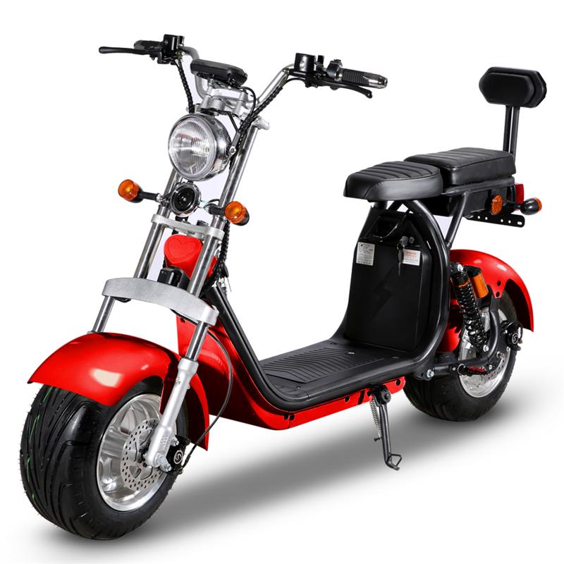 SoverSky | SL1.0P Fat Tire Chopper Scooter | 2000W 60V Dual Battery - Red 40Ah-SL1.0Pro
