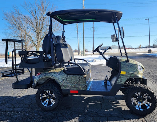 Gas Powered Golf Cart 4 Seater 200cc Renegade Fuel Edition Utility Golf UTV - GAS EDITION - SILVER