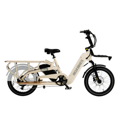 Revi Bikes Flux Electric Cargo Bike 48V, 750W/1200W Peak Motor, 440-lb load capacity, step-thru - 100% Financing Available!