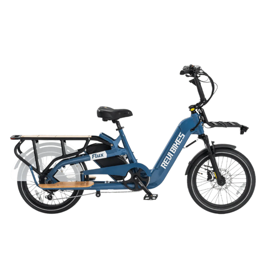 Revi Bikes Flux Electric Cargo Bike 48V, 750W/1200W Peak Motor, 440-lb load capacity, step-thru - 100% Financing Available!