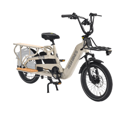 Revi Bikes Flux Electric Cargo Bike 48V, 750W/1200W Peak Motor, 440-lb load capacity, step-thru - 100% Financing Available!