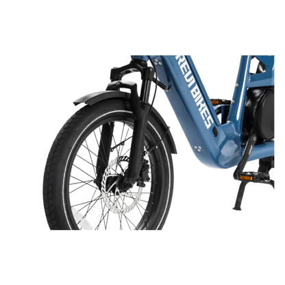 Revi Bikes Flux Electric Cargo Bike 48V, 750W/1200W Peak Motor, 440-lb load capacity, step-thru - 100% Financing Available!
