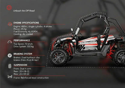 Predator 420cc Buggy off Road 2WD UTV - 02 Seater