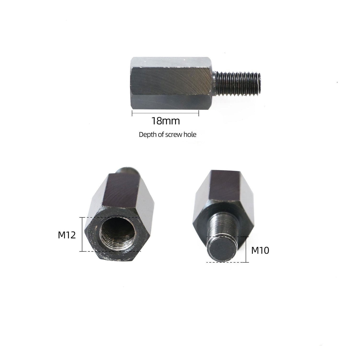 Eunorau | M12 to M10 Trailer Hitch Adapter Fit for Hub Motor Ebike | LT02-PORTBAR-M12M10