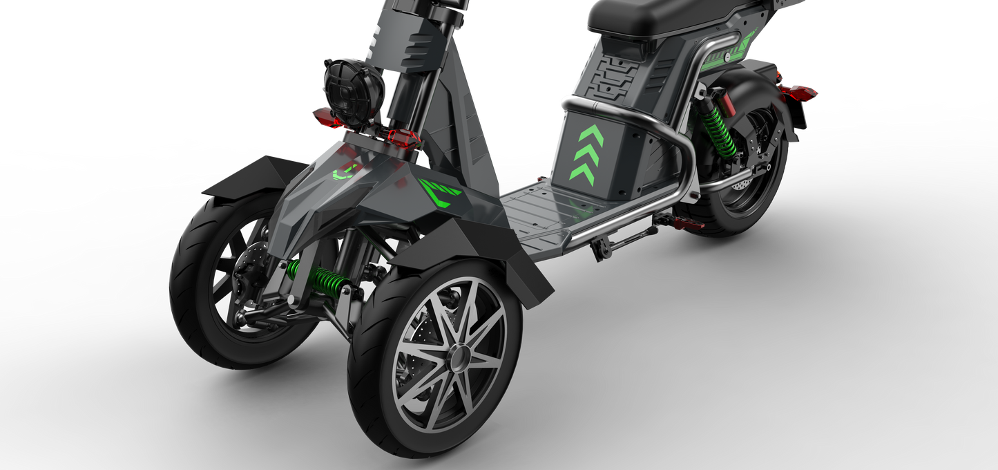 SoverSky T100 Electric Three-Wheel Trike 4000W 60V 50Ah - Private Property Use Only