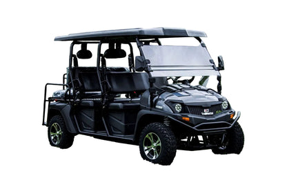 Taurus 80ED GV 6 seat, 72 volt, Rear seat flips over for storage, extended roof, McPherson Strut suspension