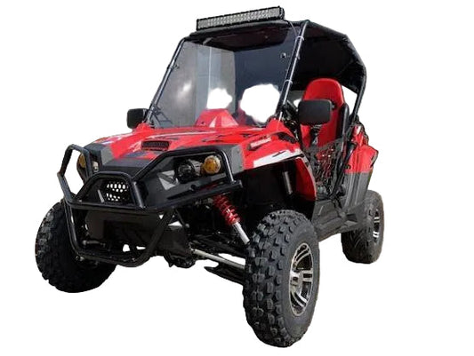 TrailMaster Challenger 200EX EFI UTV Deluxe, Windshield, Push Bar, Chrome Rims, Light bar included