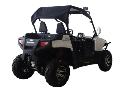 TrailMaster Challenger 200X UTV / Go kart Youth and Adult  adjustable Steering Wheel and Seat, Wind Shield, Light Bar