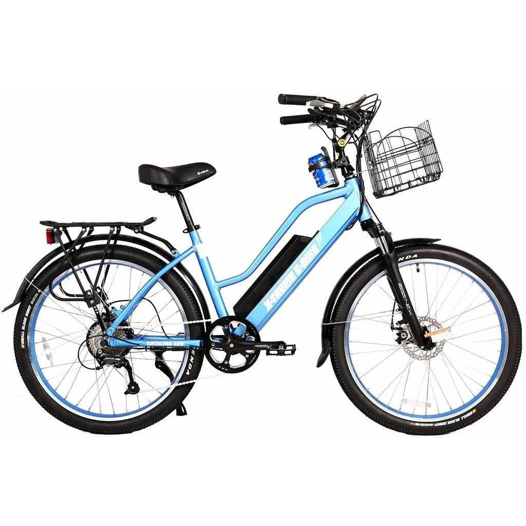 X-Treme Catalina Beach Cruiser 48V 500W Hub Motor Step-Through Electric Cruiser Bike - 100% Financing Available!