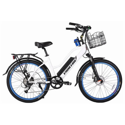 X-Treme Catalina Beach Cruiser 48V 500W Hub Motor Step-Through Electric Cruiser Bike - 100% Financing Available!