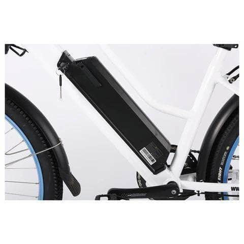 X-Treme Catalina Beach Cruiser 48V 500W Hub Motor Step-Through Electric Cruiser Bike - 100% Financing Available!