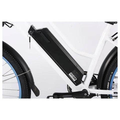 X-Treme Catalina Beach Cruiser 48V 500W Hub Motor Step-Through Electric Cruiser Bike - 100% Financing Available!
