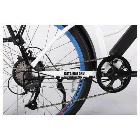 X-Treme Catalina Beach Cruiser 48V 500W Hub Motor Step-Through Electric Cruiser Bike - 100% Financing Available!