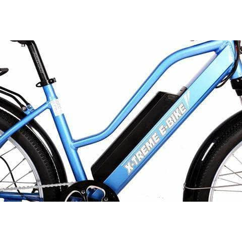 X-Treme Catalina Beach Cruiser 48V 500W Hub Motor Step-Through Electric Cruiser Bike - 100% Financing Available!