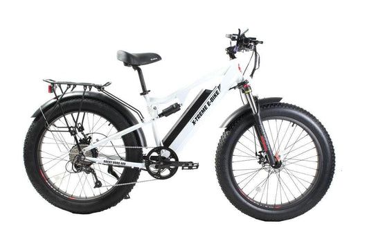 X-Treme Rocky Road 48 Volt 17Ah 500W Hub Motor Fat Tire Electric Mountain Bike - 100% Financing Available!
