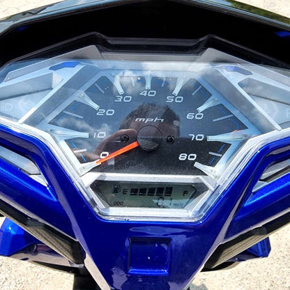 200cc 4 Stroke EFI Gas Moped Scooter W/ LED Lights - ZINGER 200 BLUE