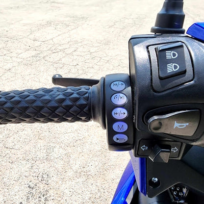 200cc 4 Stroke EFI Gas Moped Scooter W/ LED Lights - ZINGER 200 BLUE