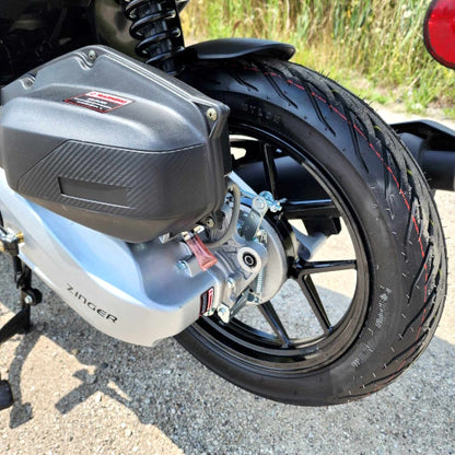 200cc 4 Stroke EFI Gas Moped Scooter W/ LED Lights - ZINGER 200 BLUE