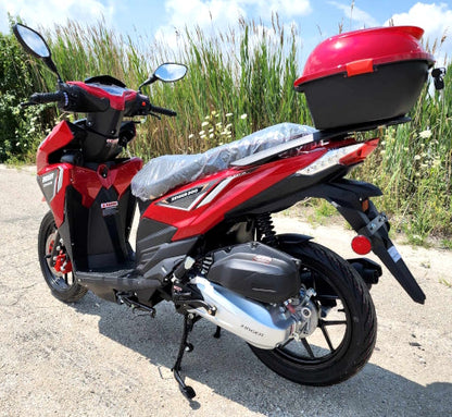 200cc 4 Stroke EFI Gas Moped Scooter W/ LED Lights - ZINGER 200 RED
