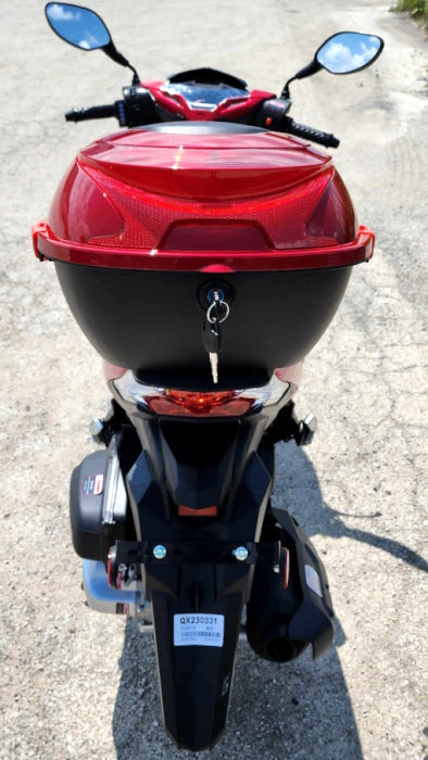 200cc 4 Stroke EFI Gas Moped Scooter W/ LED Lights - ZINGER 200 RED