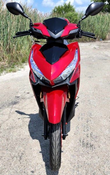 200cc 4 Stroke EFI Gas Moped Scooter W/ LED Lights - ZINGER 200 RED