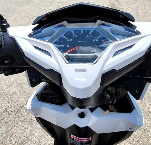 200cc 4 Stroke EFI Gas Moped Scooter W/ LED Lights - ZINGER 200 WHITE
