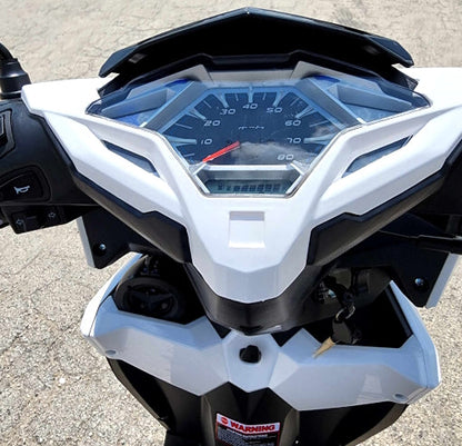 200cc 4 Stroke EFI Gas Moped Scooter W/ LED Lights - ZINGER 200 WHITE
